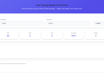 free typing speed test online